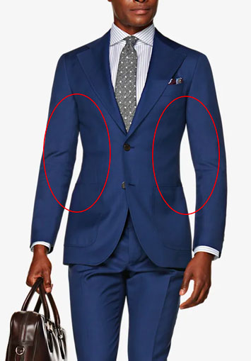 Illustration of suit jacket torso