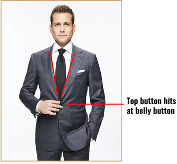 Illustration of suit button