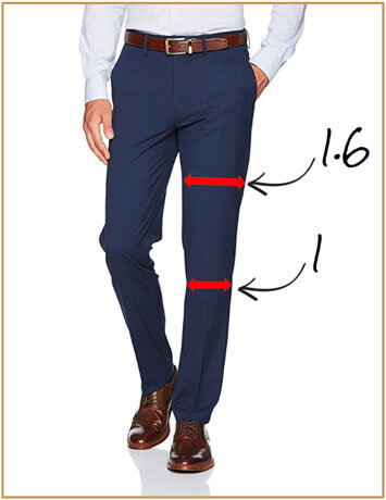 Illustration of suit pants leg 