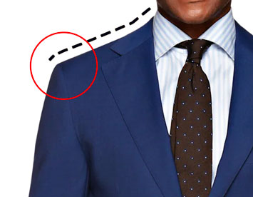 Illustration of suit jacket shoulders 