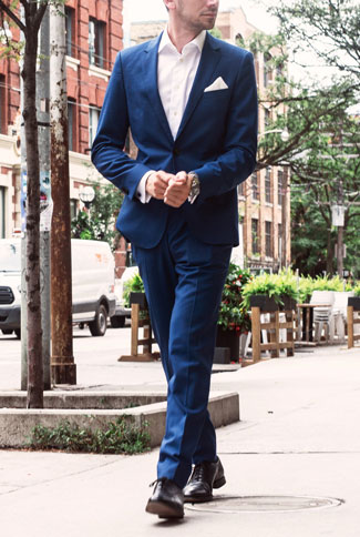 Man wearing sharp blue suit