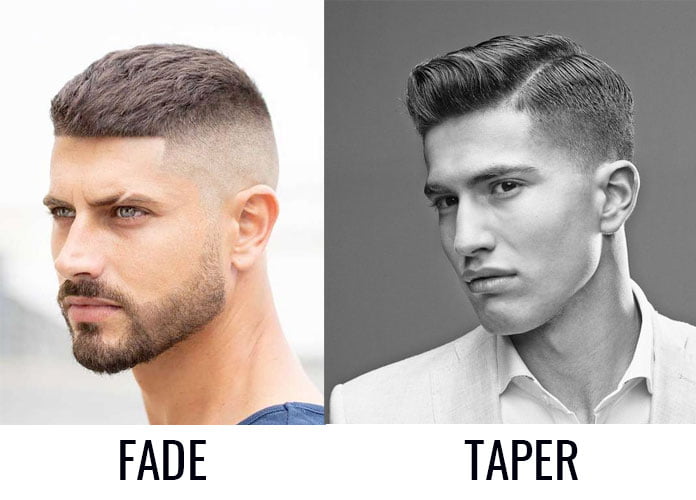 difference between a fade and taper haircut