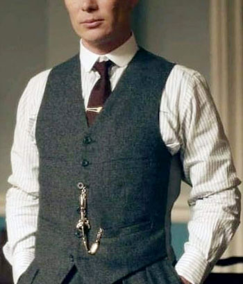 Tommy Shelby from Peaky Blinders wearing a pocket watch