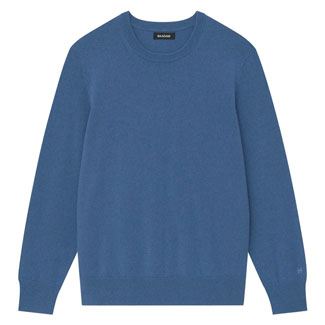 The Naadam Cashmere Essential Sweater in Blue Horizon