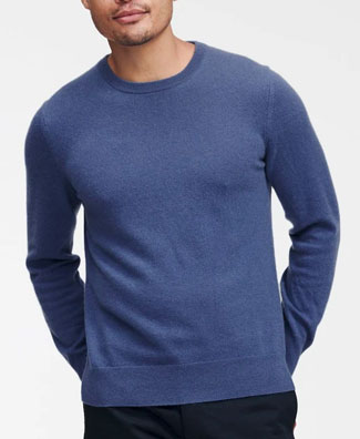 Naadam Cashmere blue crew neck sweater