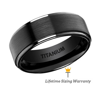 Flat Black Titanium Ring