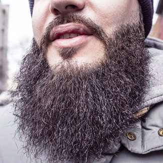 A dried out beard