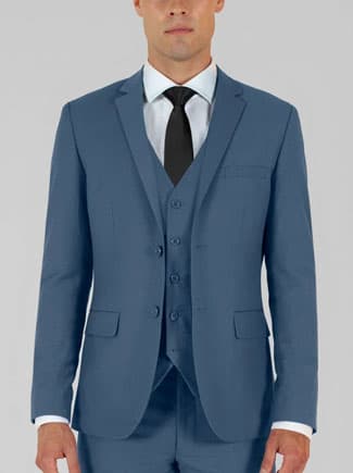 Man wearing blue suit