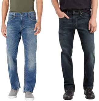 Levis 569 and 559 jeans side by side