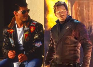 Tom Cruise and Chris Pratt sporting leather jackets