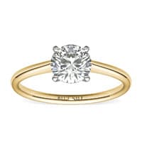 Petite Solitaire Natural Gold Ring