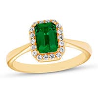 Emerald Ring  in Yellow 10 Kara Gold
