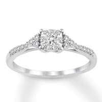 Diamond Ring 1/4 ct tw 10K White Gold Ring