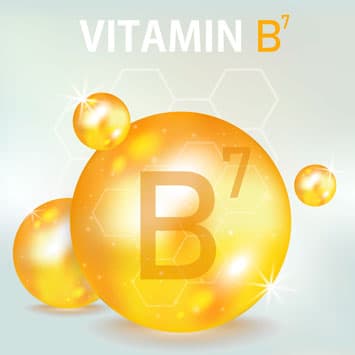 illustration of vitamin b7 molecules