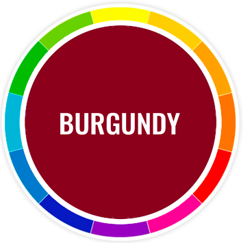 burgundy color encompassed in color wheel