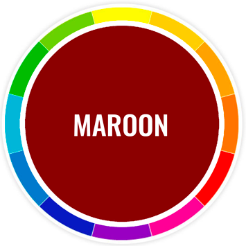 maroon color encompassed in color wheel
