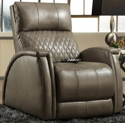 Jupiter Zero Gravity Taupe Leather Power Recliner with Massage