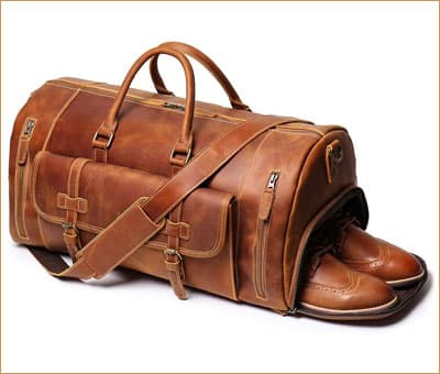 Brown Leather travel bag 