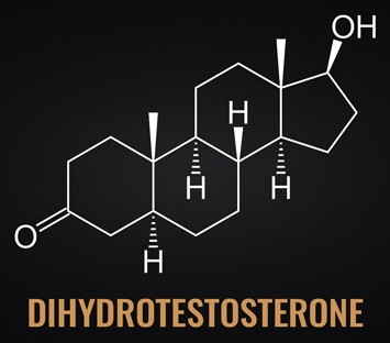 illustration of dihydrotestosterone molecule 