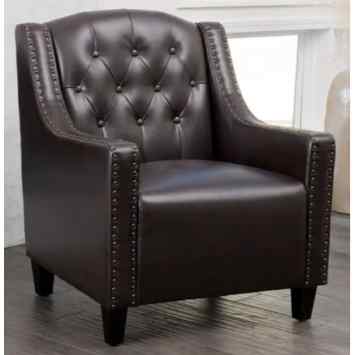 Gabriel Tufted Leather Club Chair