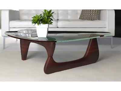 LeisureMod Imperial Triangle Tempered Glass Coffee Table