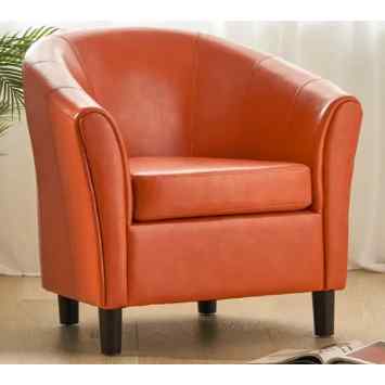 Napoli Transitional Bonded Leather Club Chair 