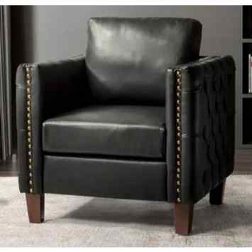 Pr Comfy Upholstered Club Chair with Nailhead Trim