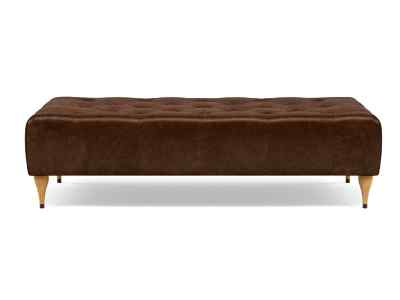 Ms. Chesterfield Leather Ottoman