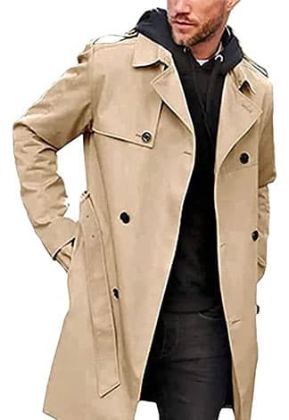 beige trench coat 