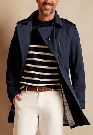 Blue trench coat 