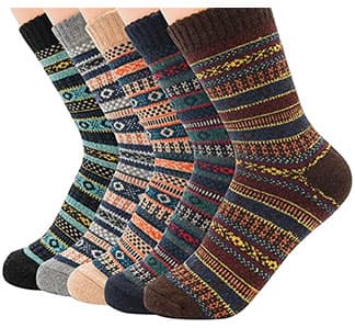 colorful wool socks