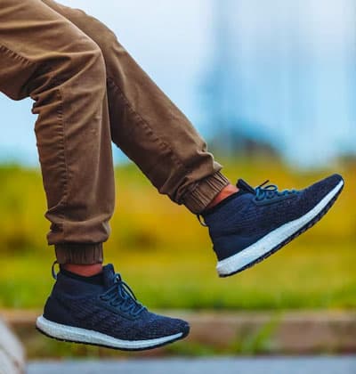 Man wearing joggers and high tops 