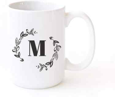 Letter M Monogram Mug