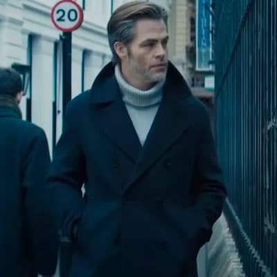 Chris Pine wearing a turtleneck in All the Old Knives