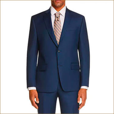 blue suit from Bloomingdales