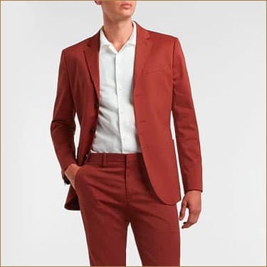 Rust color suit from Express