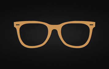 Illustration of Gold glasses frames 