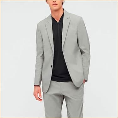 Light grey suit from Uniqlo