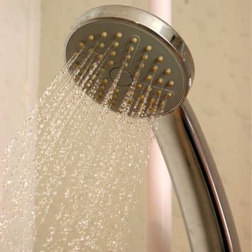 shower head running water