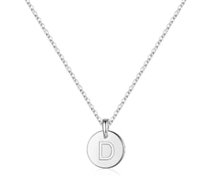 D letter pendant necklace