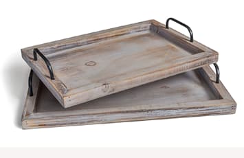 Rustic serving trays
