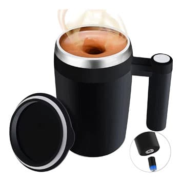 Self-stirring coffee mug
