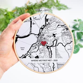 Embroidered Map