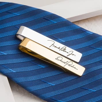 engraved tie clip
