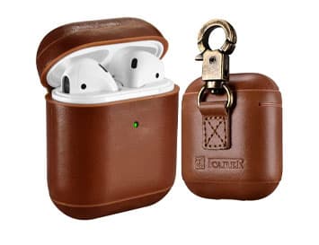 leather earbud case