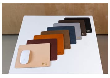 Personalized leather mousepads