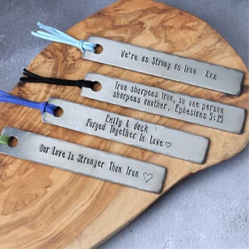 personalized iron bookmarks
