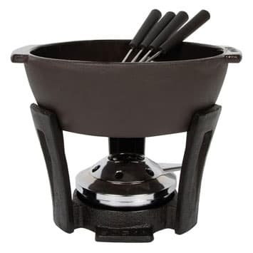 cast iron fondue pot