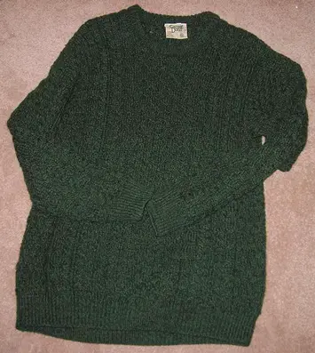 Green Aran sweter 