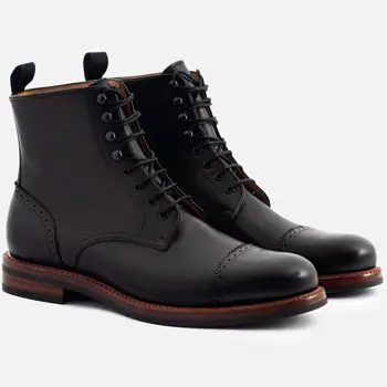 Black cap toe boots from Beckett Simonon